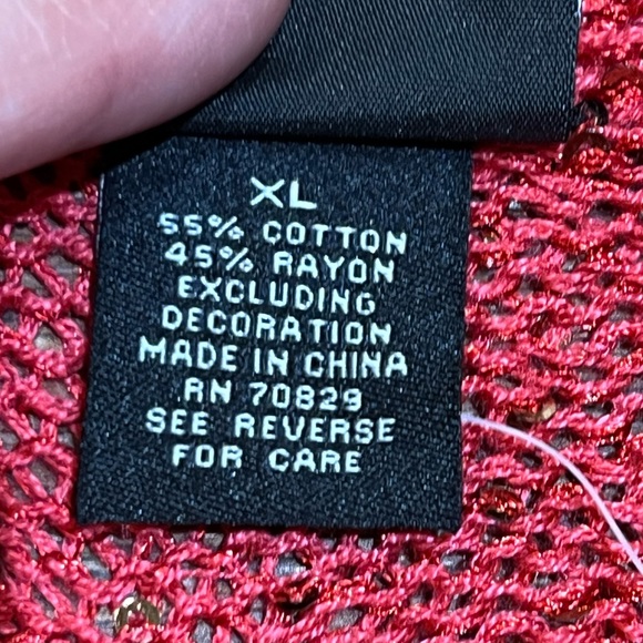 Rue 21 Sparkly Cropped Cardigan Size Xl - Picture 8 of 9